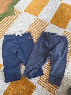 Bundle of two blue baby gap joggers size 0-3m